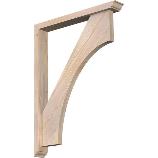 Ekena Millwork Westlake Traditional Smooth Bracket w/ Offset Brace, Douglas Fir, 3 1/2"W x 26"D x 34"H BKT0402X26X34WTL01SDF - main